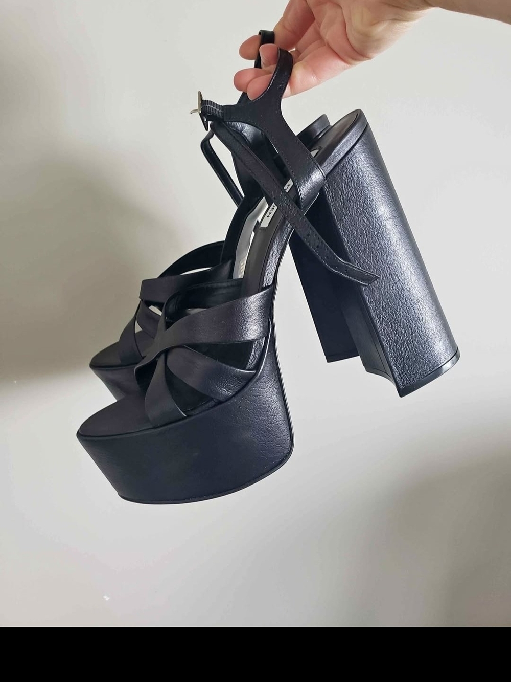 New Steve Madden Women's Black Platform Strappy High Heel Sandals